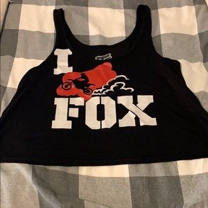 Fox racing cropped tank top